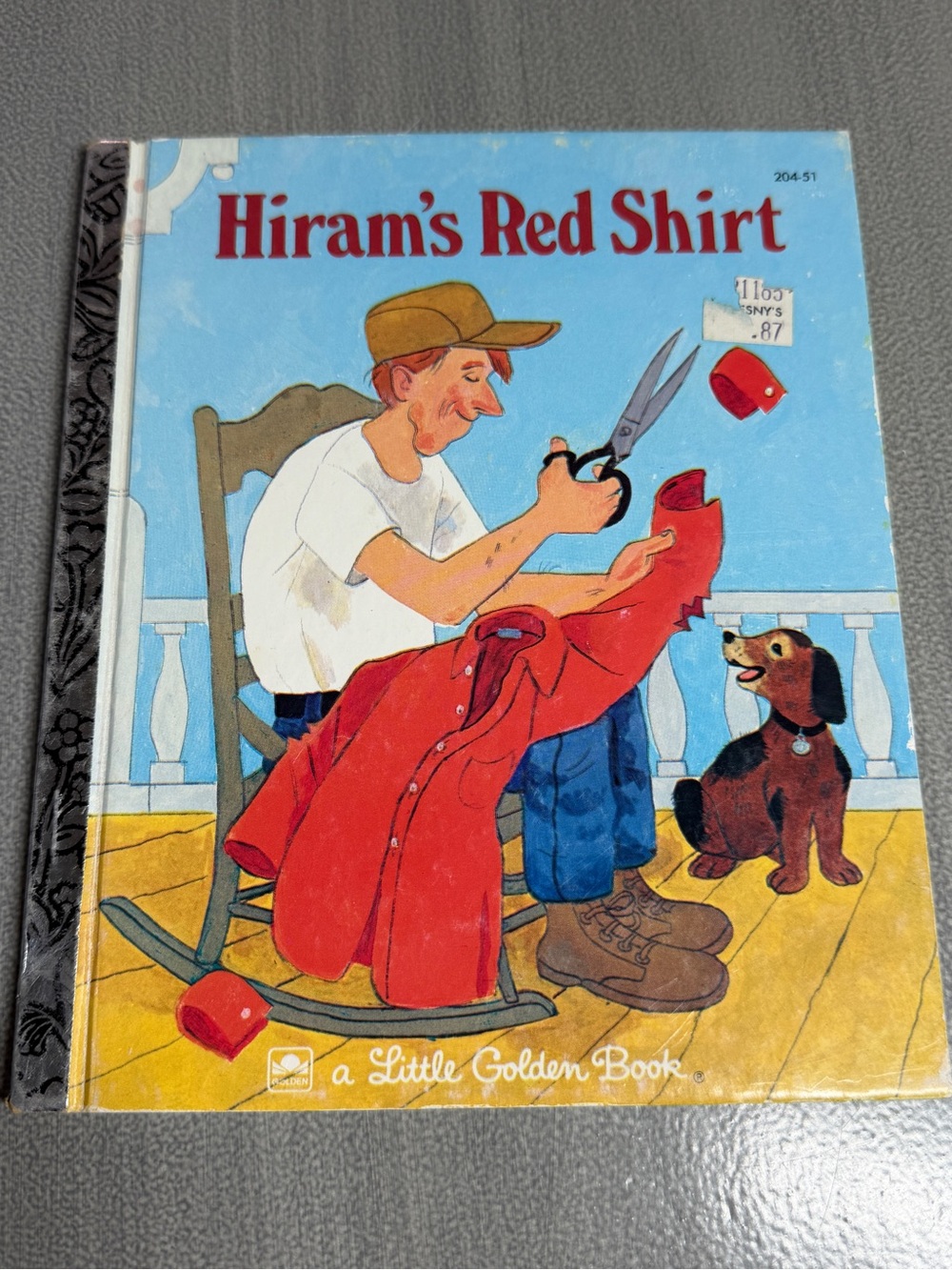 Vintage 1981 Hiram’s Red Shirt Little Golden Book Mabel Watts Aurelius Battaglia